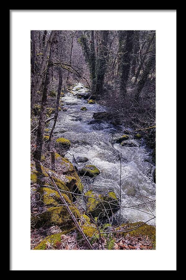 Flowing river - Framed Print