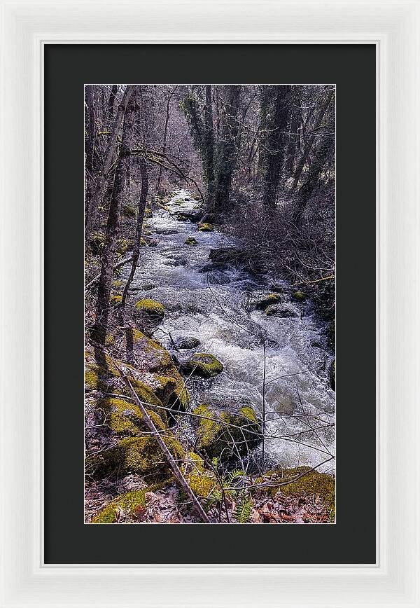 Flowing river - Framed Print
