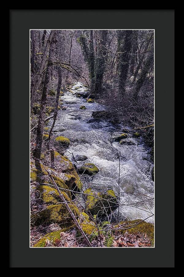 Flowing river - Framed Print