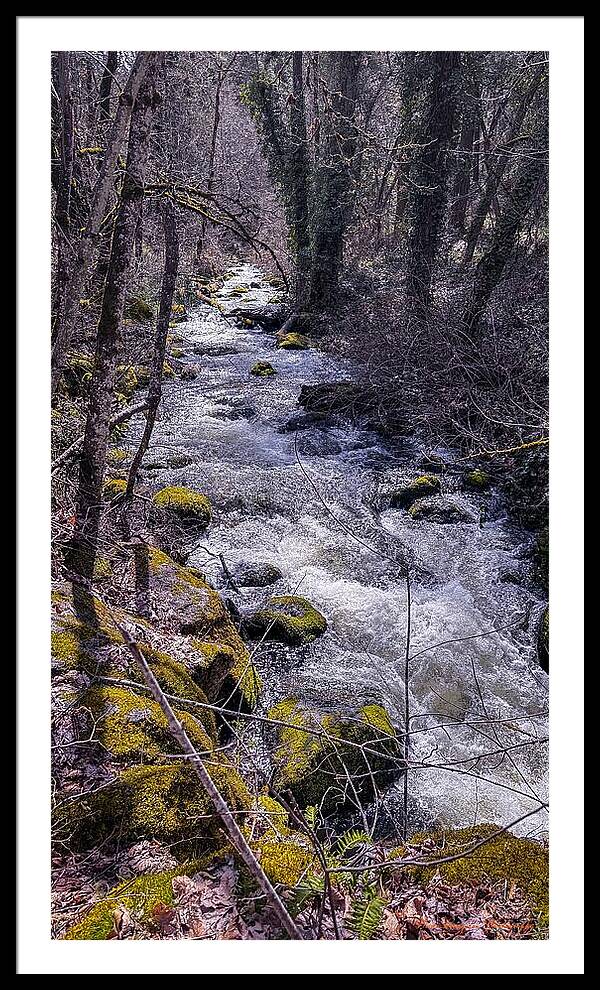 Flowing river - Framed Print