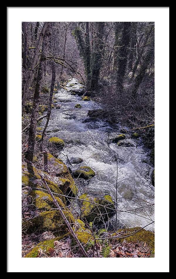 Flowing river - Framed Print