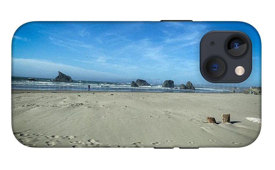 Foot prints in the sand - Phone Case
