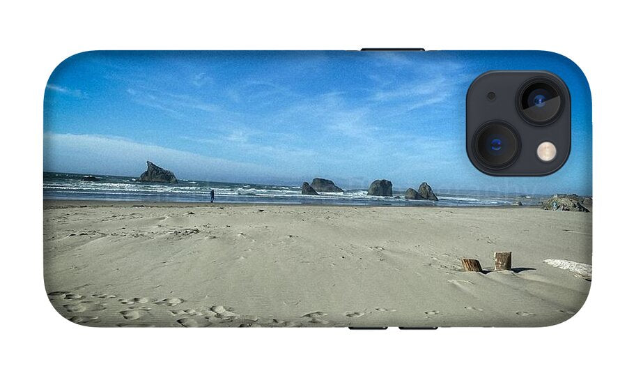 Foot prints in the sand - Phone Case