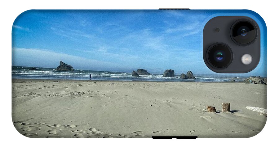 Foot prints in the sand - Phone Case