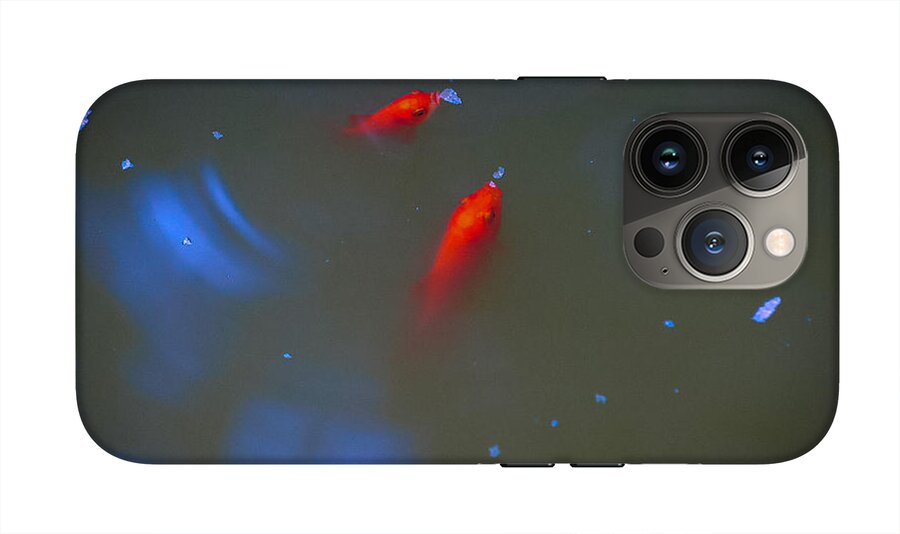 Gold fish eating - Phone Case