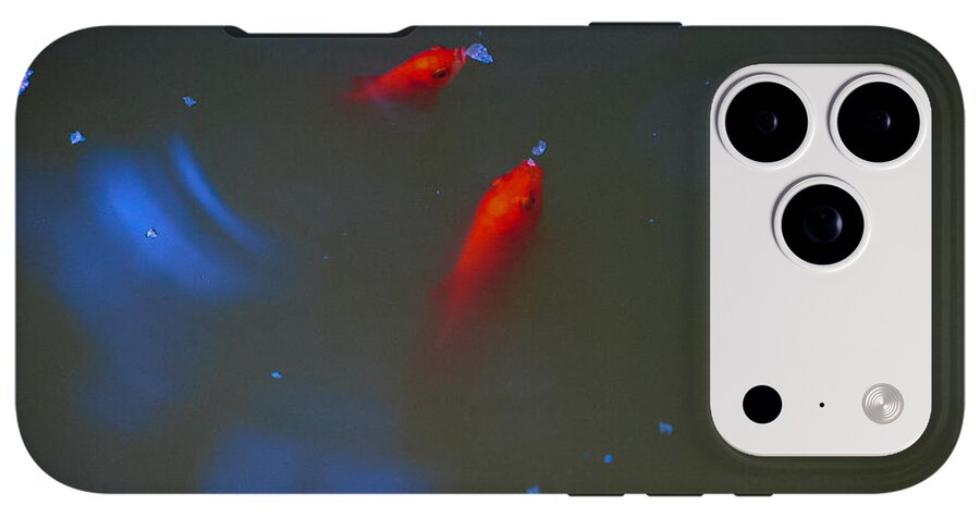 Gold fish eating - Phone Case