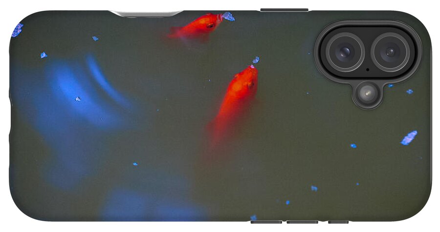Gold fish eating - Phone Case