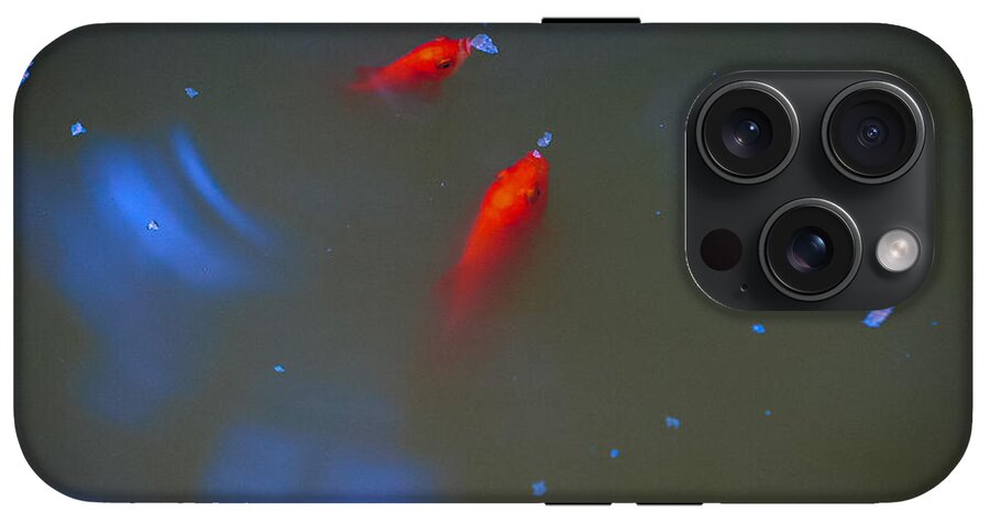 Gold fish eating - Phone Case