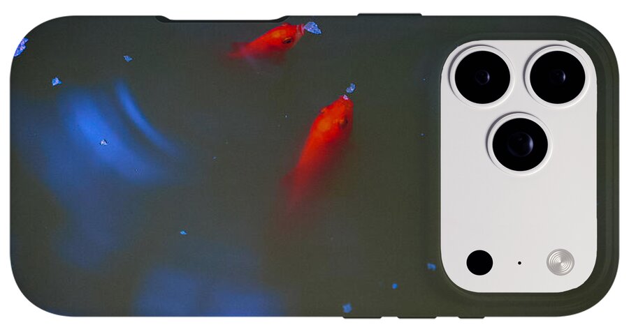 Gold fish eating - Phone Case