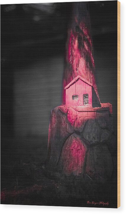 Light house pink - Wood Print