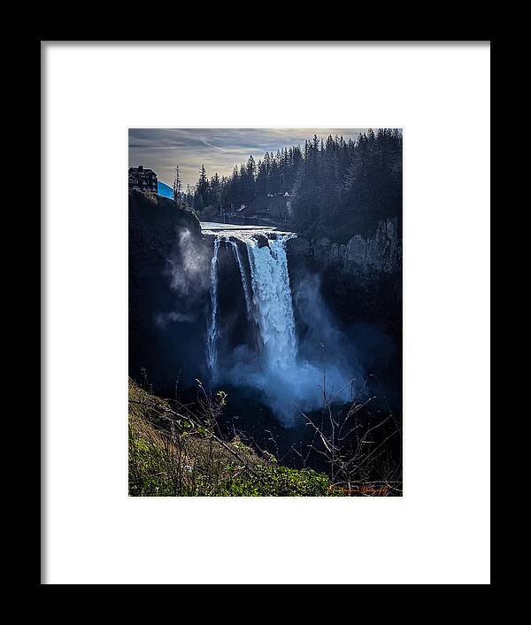 Majestic Waterfall at Dusk - Framed Print