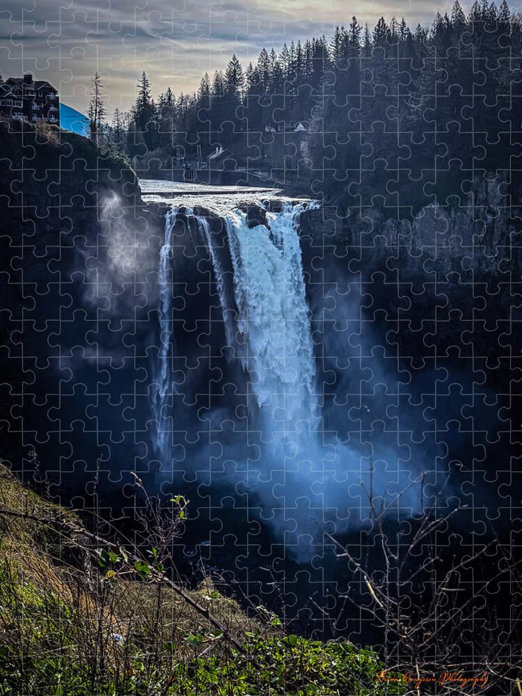 Majestic Waterfall at Dusk - Puzzle