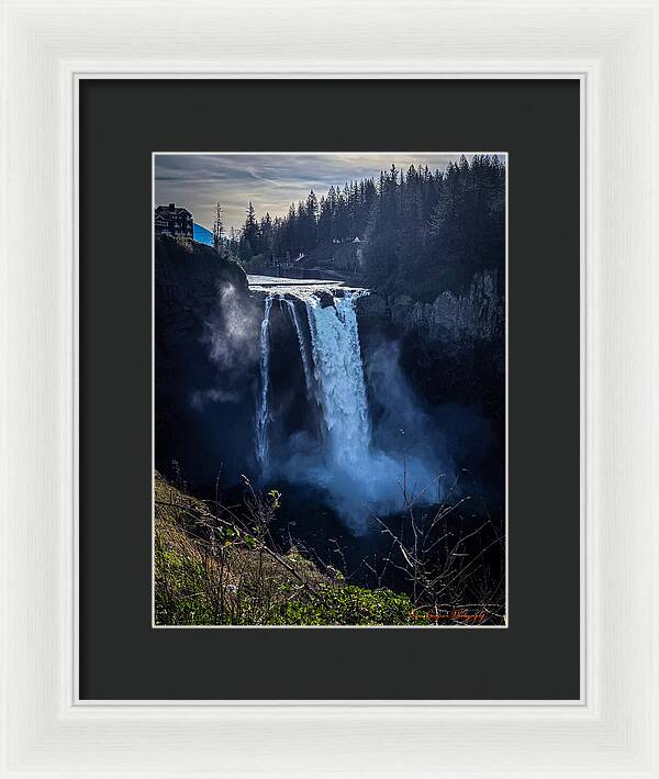 Majestic Waterfall at Dusk - Framed Print