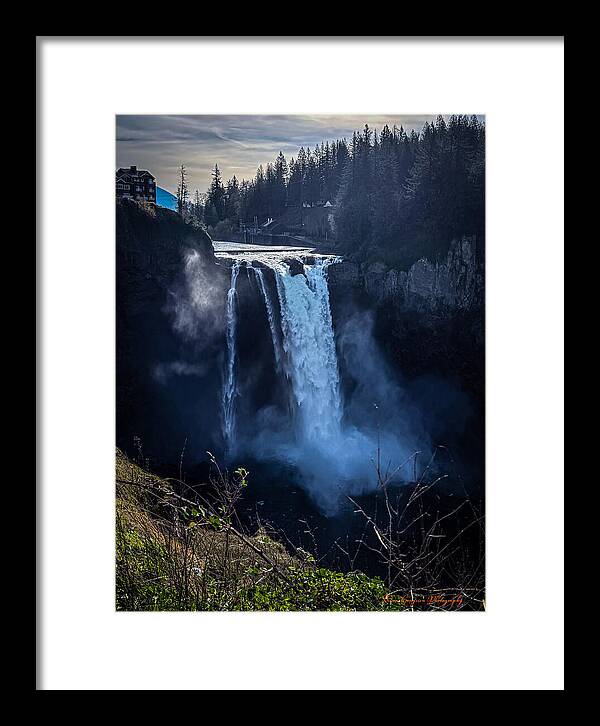 Majestic Waterfall at Dusk - Framed Print