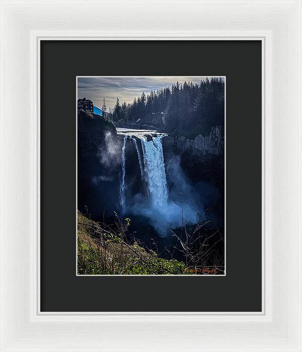 Majestic Waterfall at Dusk - Framed Print