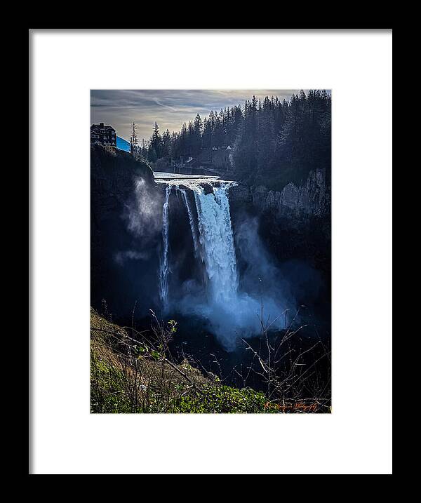 Majestic Waterfall at Dusk - Framed Print