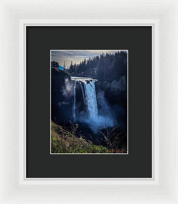 Majestic Waterfall at Dusk - Framed Print