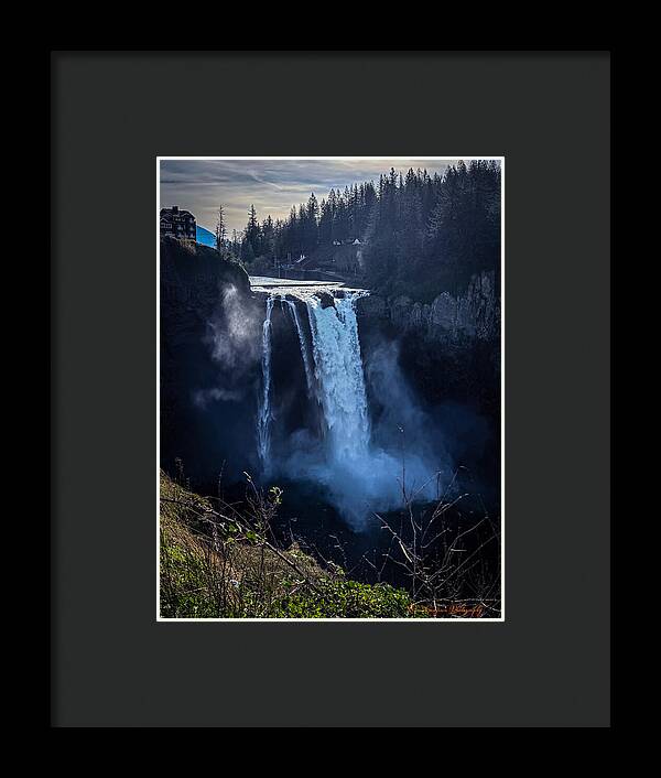 Majestic Waterfall at Dusk - Framed Print
