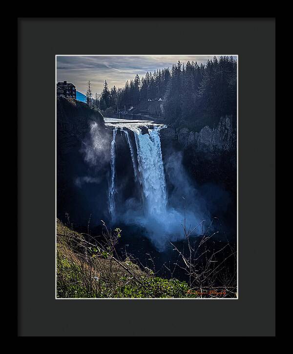 Majestic Waterfall at Dusk - Framed Print