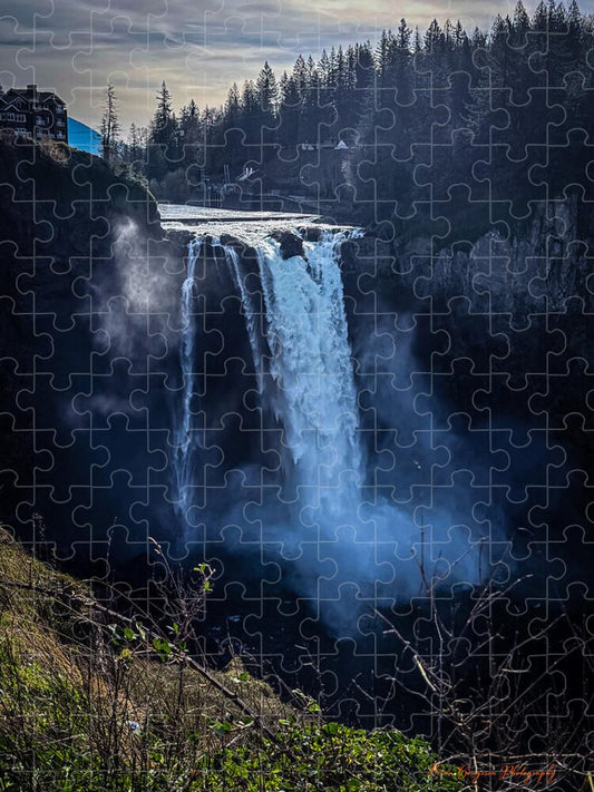 Majestic Waterfall at Dusk - Puzzle