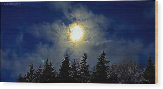Moon - Wood Print