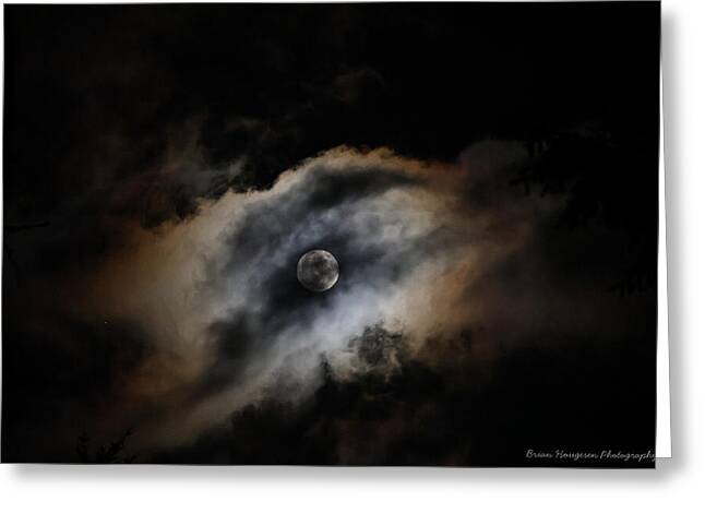 Moon in the clouds - Greeting Card