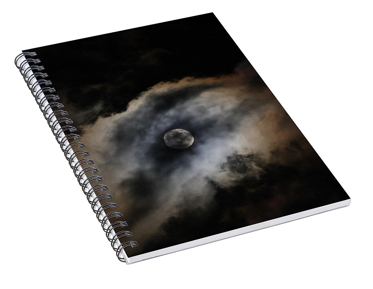 Moon in the clouds - Spiral Notebook