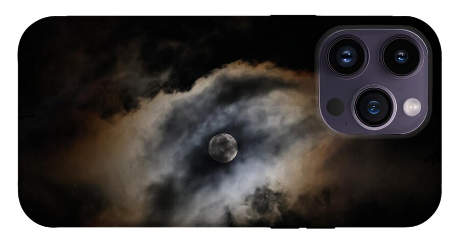 Moon Surrounded by Dramatic Clouds - Phone Case