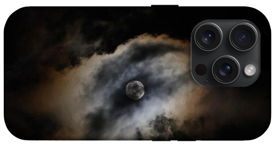Moon Surrounded by Dramatic Clouds - Phone Case
