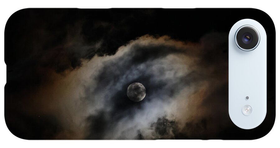 Moon Surrounded by Dramatic Clouds - Phone Case