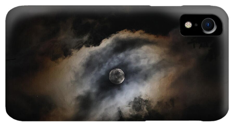 Moon Surrounded by Dramatic Clouds - Phone Case