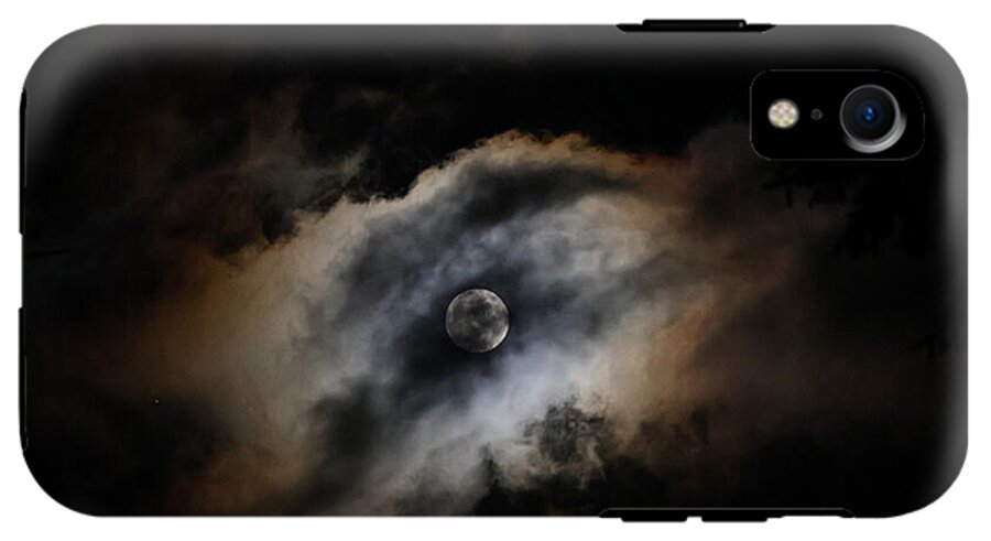 Moon Surrounded by Dramatic Clouds - Phone Case