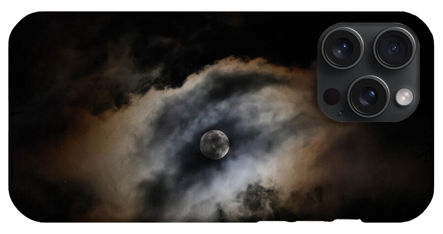 Moon Surrounded by Dramatic Clouds - Phone Case