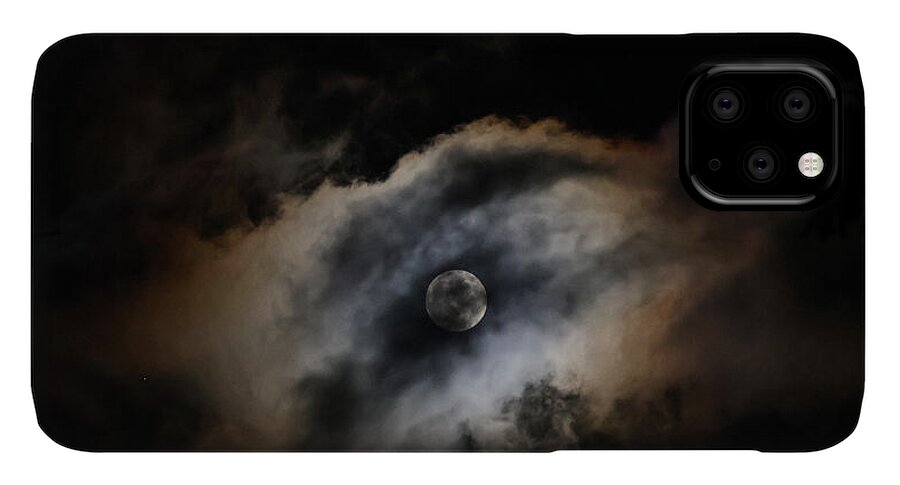 Moon Surrounded by Dramatic Clouds - Phone Case