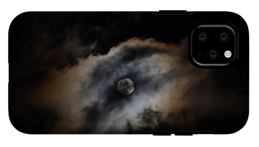 Moon Surrounded by Dramatic Clouds - Phone Case