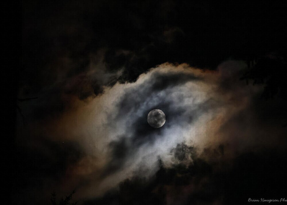 Moon Surrounded by Dramatic Clouds - Puzzle
