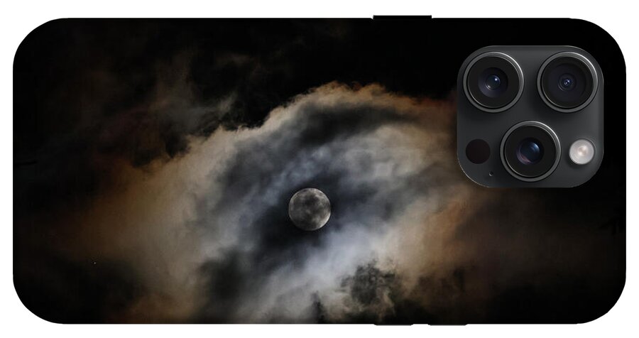Moon Surrounded by Dramatic Clouds - Phone Case