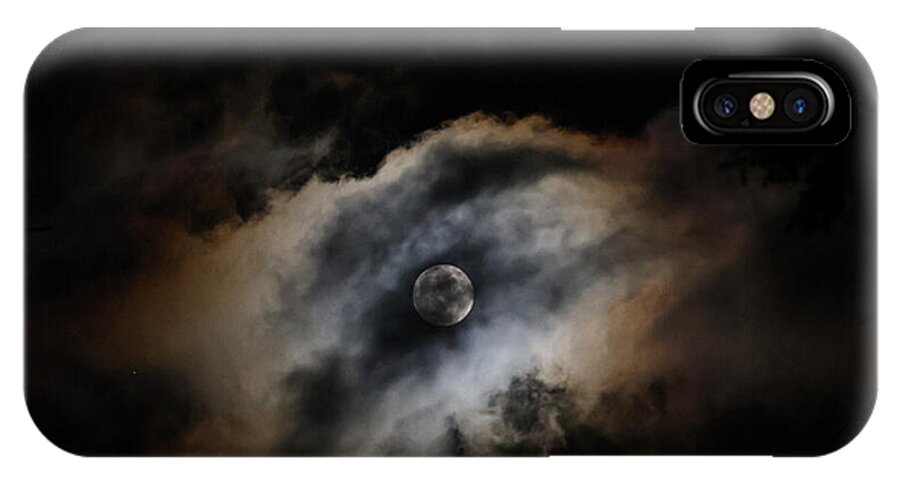 Moon Surrounded by Dramatic Clouds - Phone Case