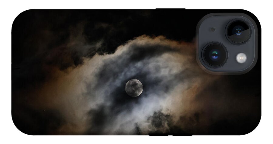 Moon Surrounded by Dramatic Clouds - Phone Case