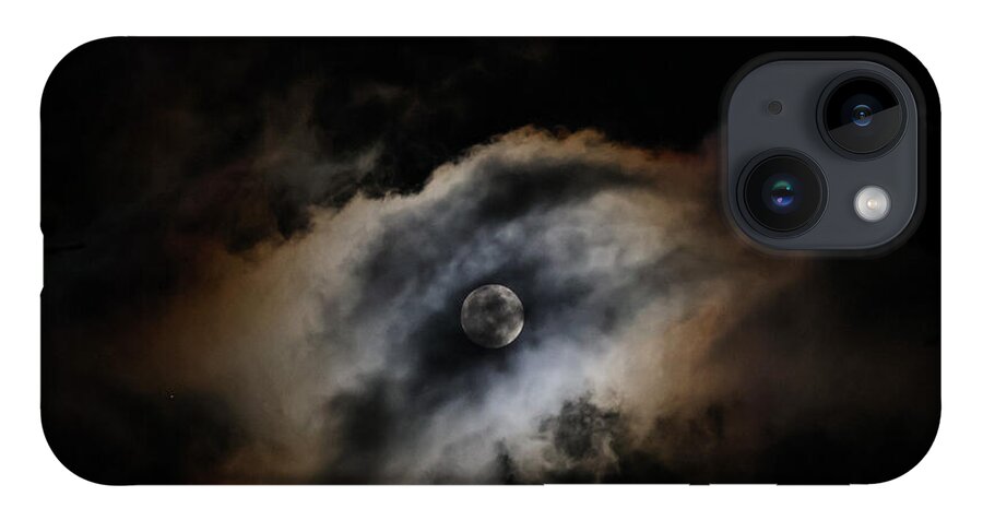 Moon Surrounded by Dramatic Clouds - Phone Case