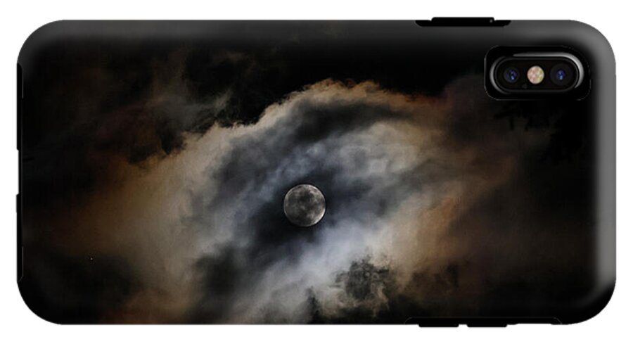 Moon Surrounded by Dramatic Clouds - Phone Case