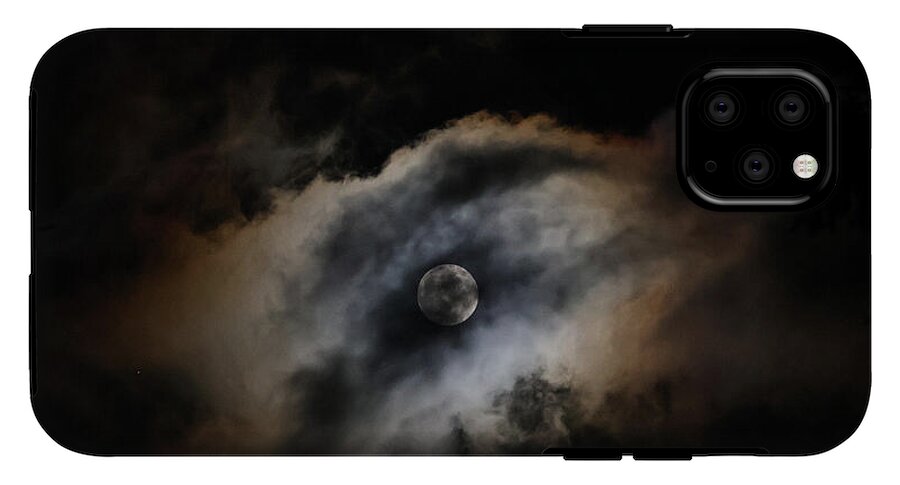 Moon Surrounded by Dramatic Clouds - Phone Case