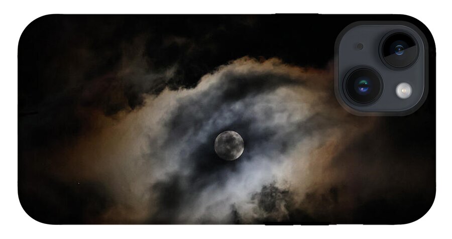 Moon Surrounded by Dramatic Clouds - Phone Case