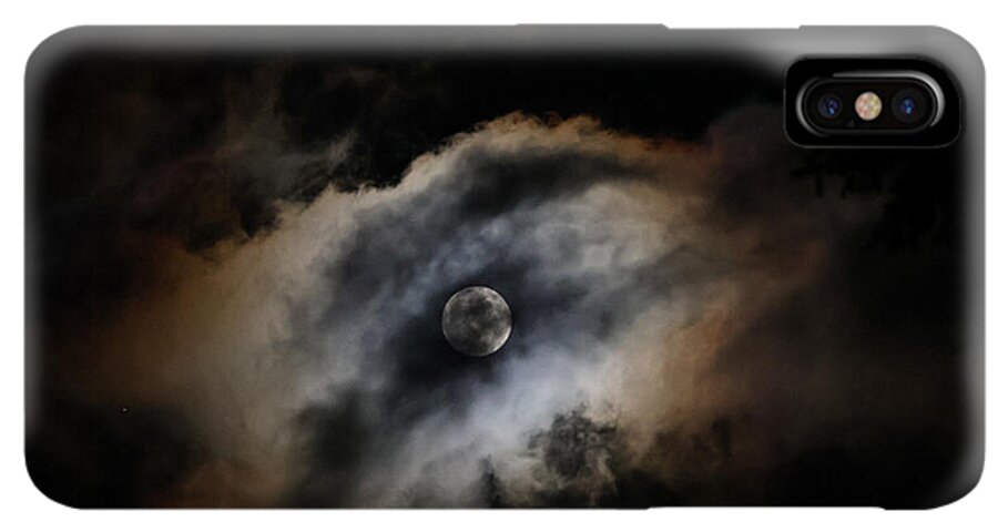 Moon Surrounded by Dramatic Clouds - Phone Case