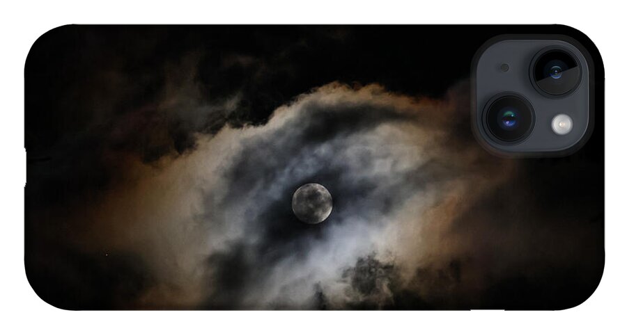 Moon Surrounded by Dramatic Clouds - Phone Case