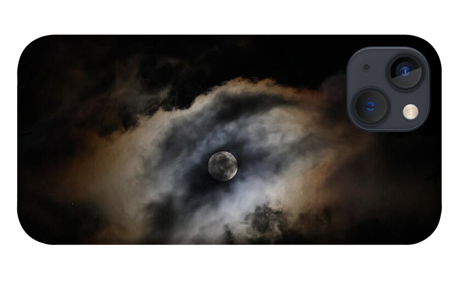 Moon Surrounded by Dramatic Clouds - Phone Case