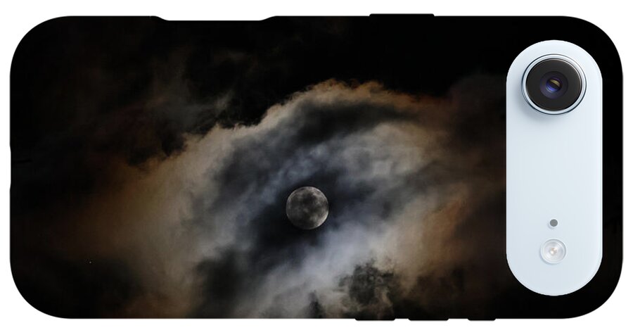 Moon Surrounded by Dramatic Clouds - Phone Case