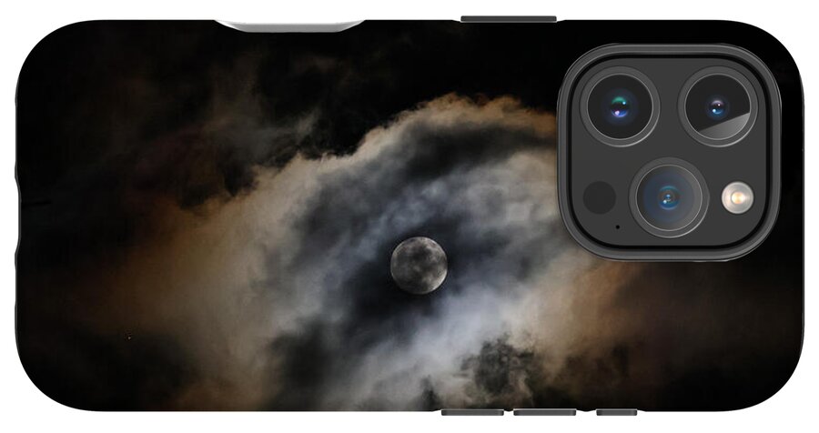Moon Surrounded by Dramatic Clouds - Phone Case