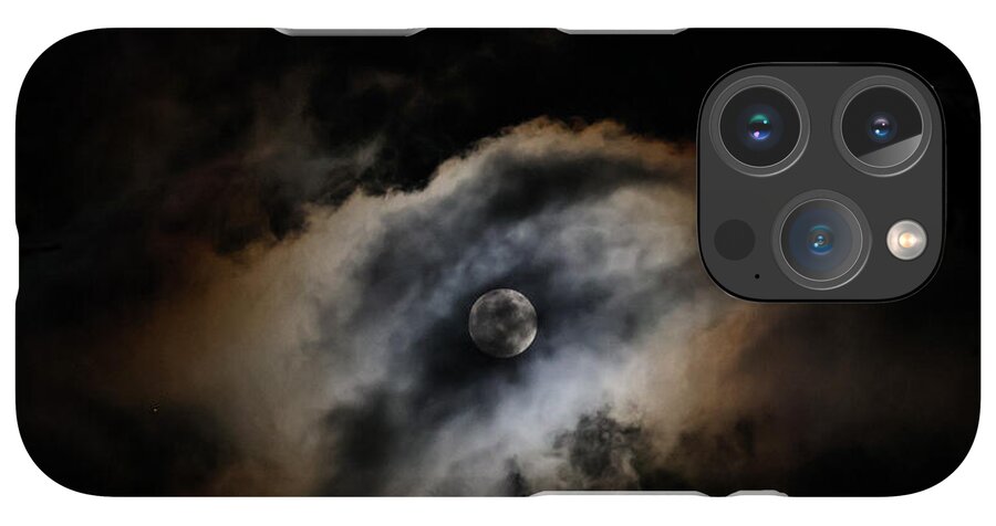 Moon Surrounded by Dramatic Clouds - Phone Case