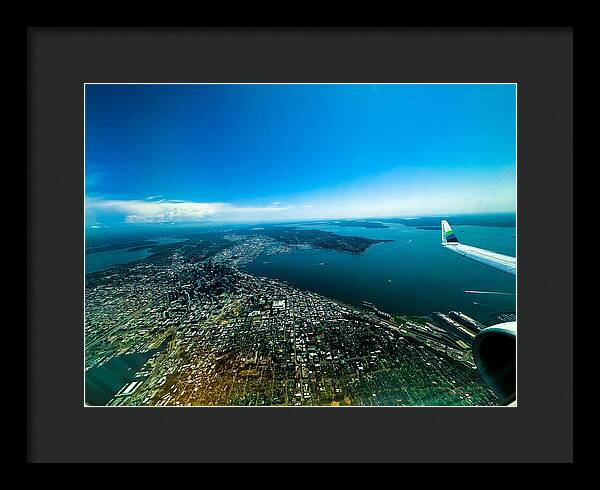 Over looking Seattle - Framed Print